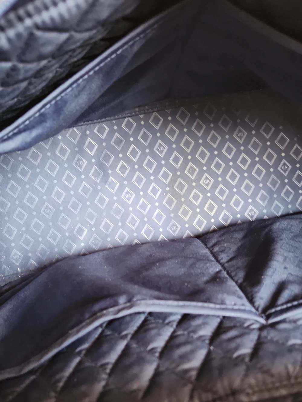 Vera Bradley Quilted Baby Bag in Dusty Blue